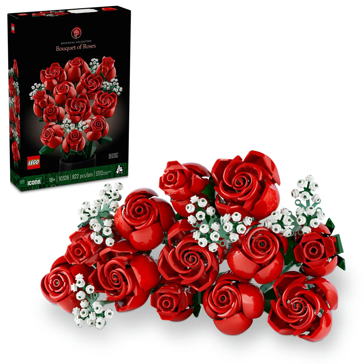 LEGO Icons Bouquet of Roses Flowers Set 10328 - Image 4