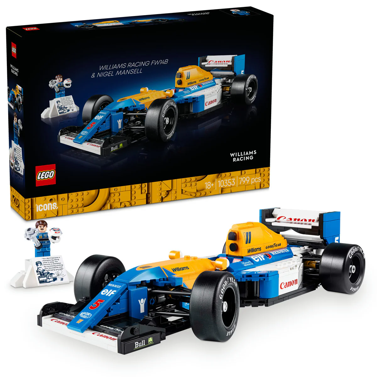 LEGO Icons Williams Racing FW14B & Nigel Mansell 10353