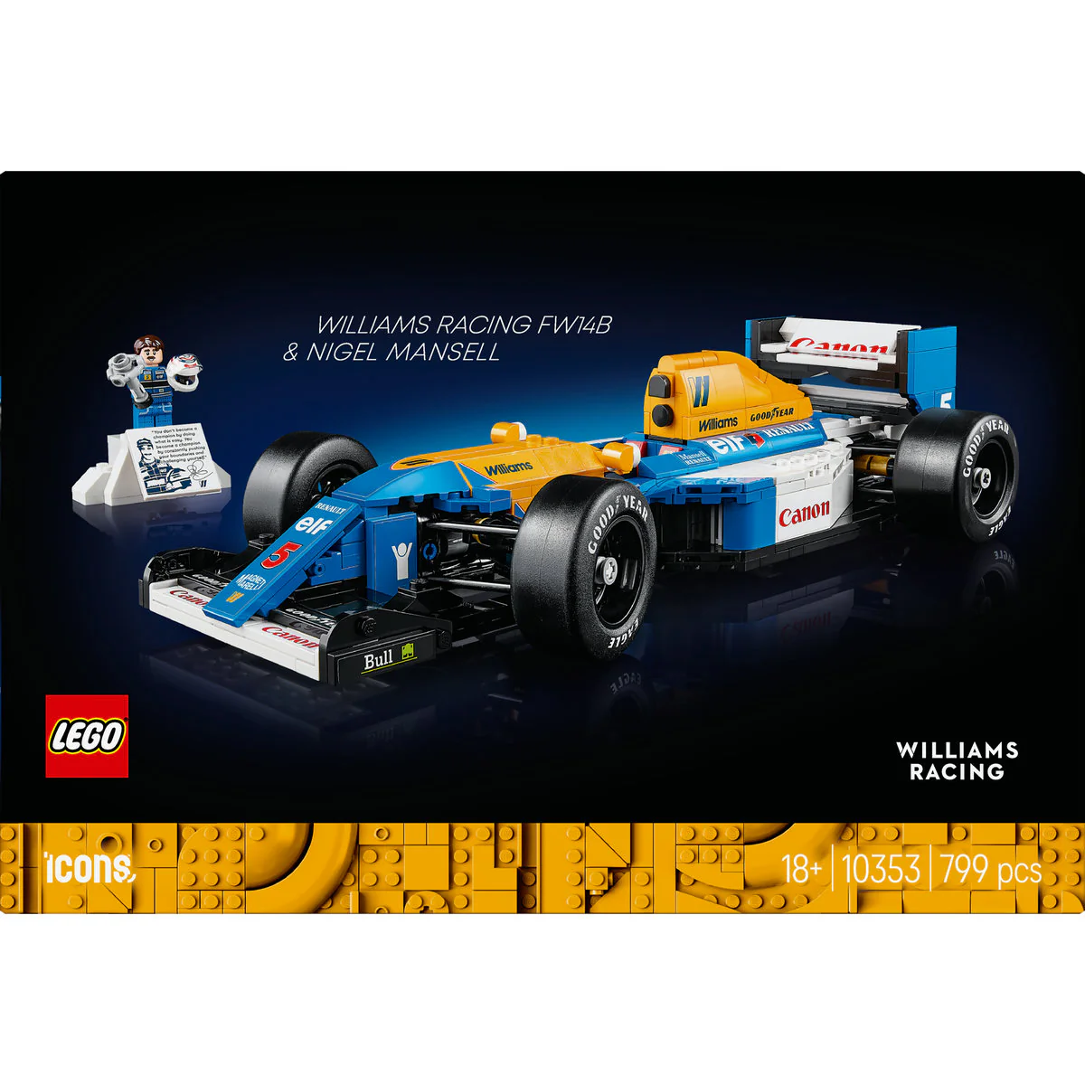LEGO Icons Williams Racing FW14B & Nigel Mansell 10353 - Image 3