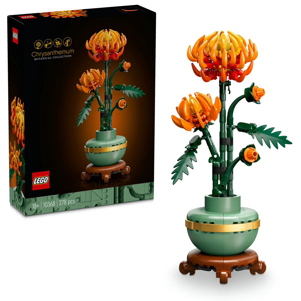 LEGO Icons Chrysanthemum Flower Set for Adults 10368 - Image 4