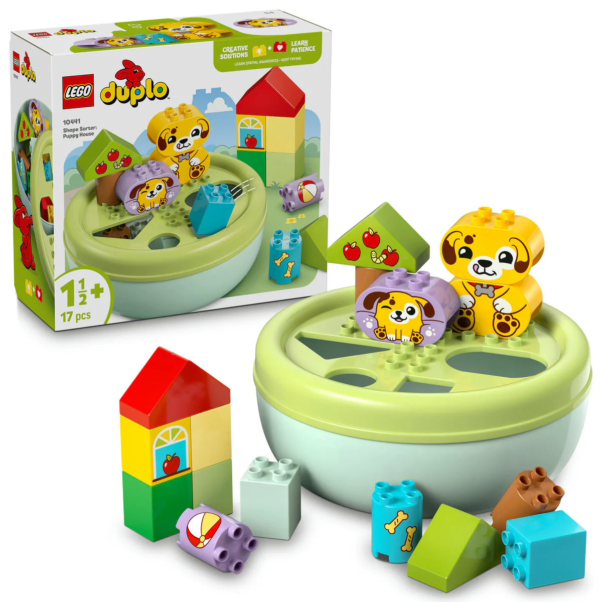 LEGO DUPLO My First Shape Sorter: Puppy House Toddler Learning Toy 10441 - Image 4