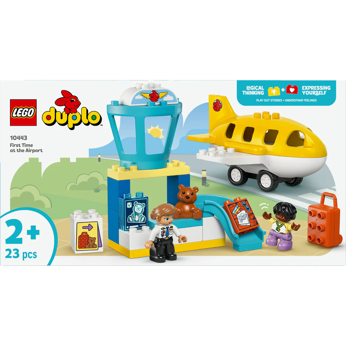 LEGO DUPLO Town First Time at the Airport Building Toy for Pretend Play 10443 - Image 2