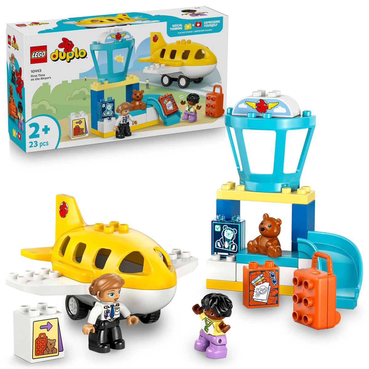 LEGO DUPLO Town First Time at the Airport Building Toy for Pretend Play 10443 - Image 4