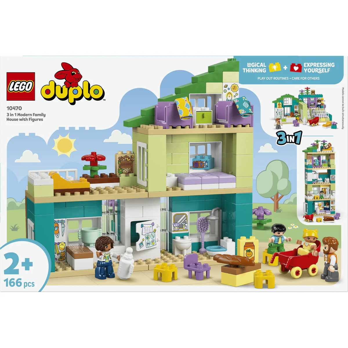 LEGO DUPLO 3 in 1 Modern Family House with Figures 10470 - Image 3