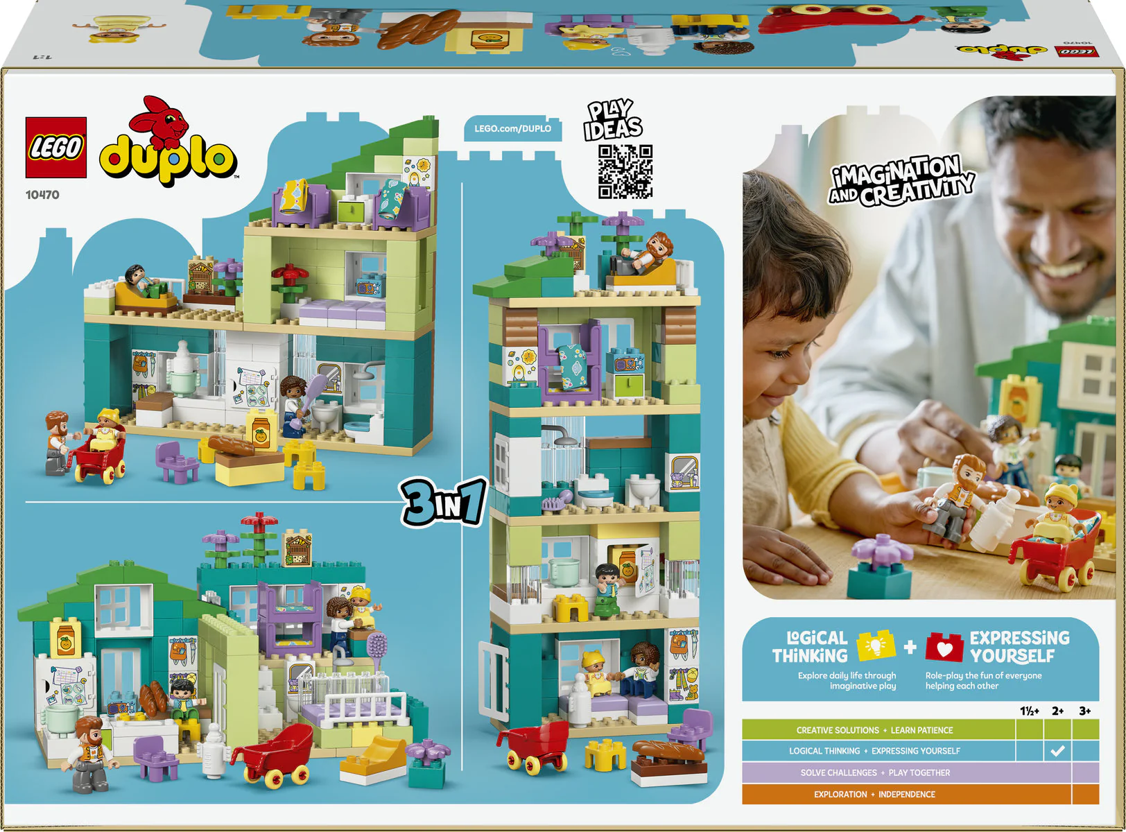 LEGO DUPLO 3 in 1 Modern Family House with Figures 10470 - Image 4
