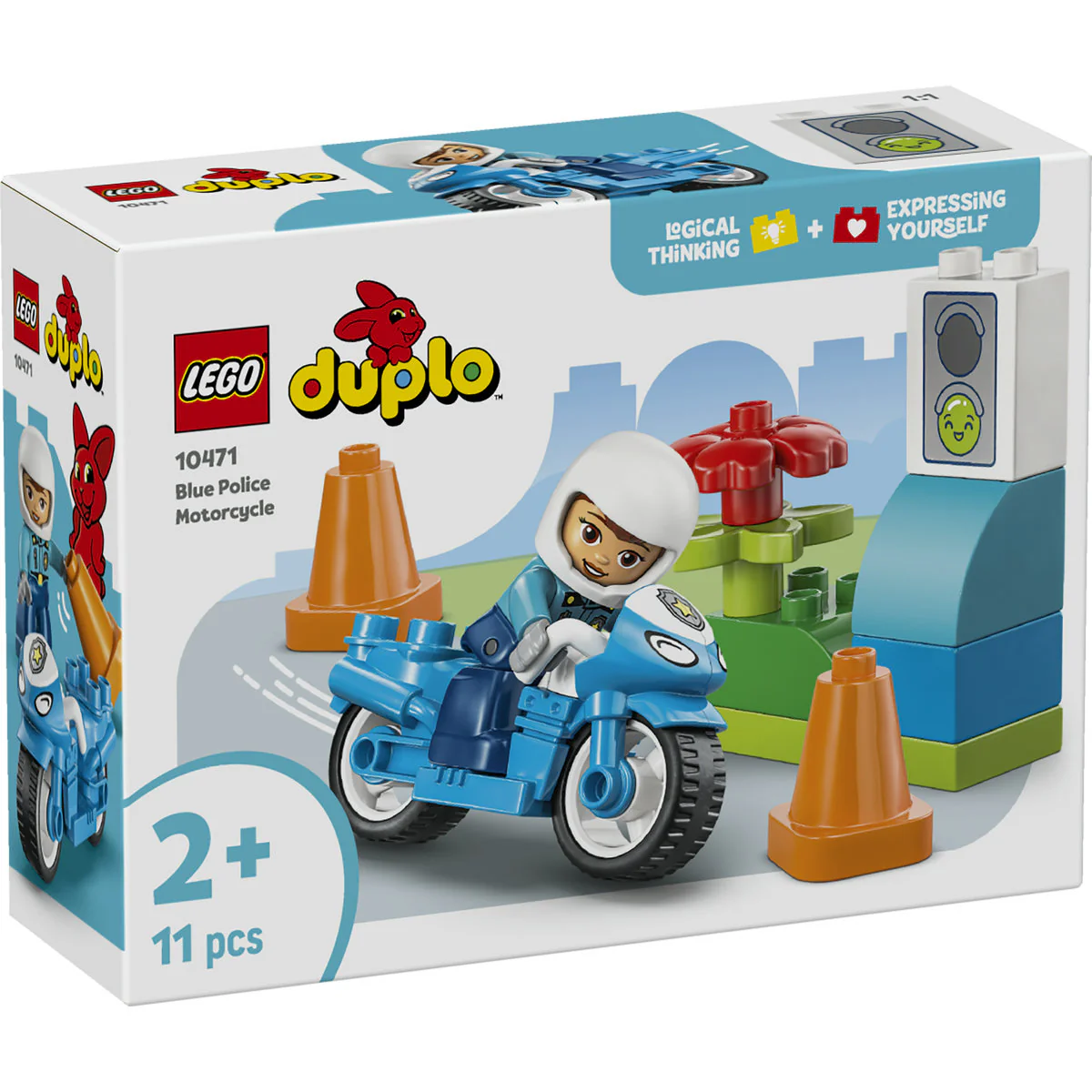 LEGO DUPLO Blue Police Motorcycle Toy 10471 - Image 2