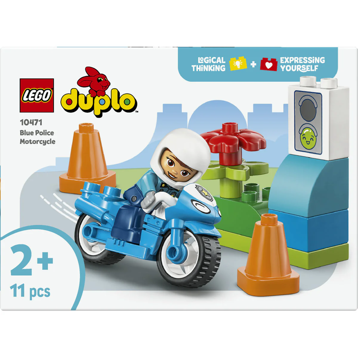 LEGO DUPLO Blue Police Motorcycle Toy 10471 - Image 3