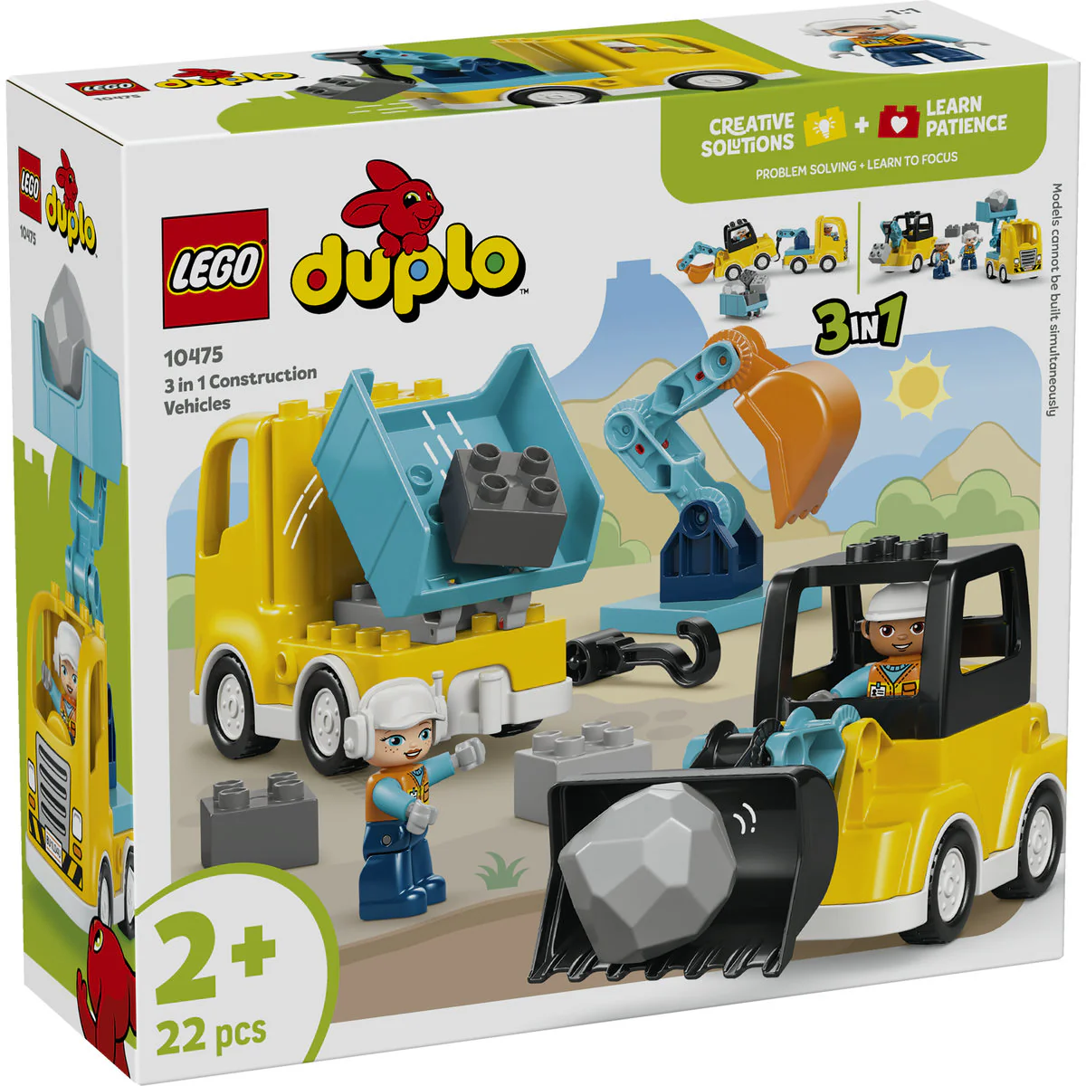 LEGO DUPLO 3 in 1 Construction Vehicles 10475 - Image 2