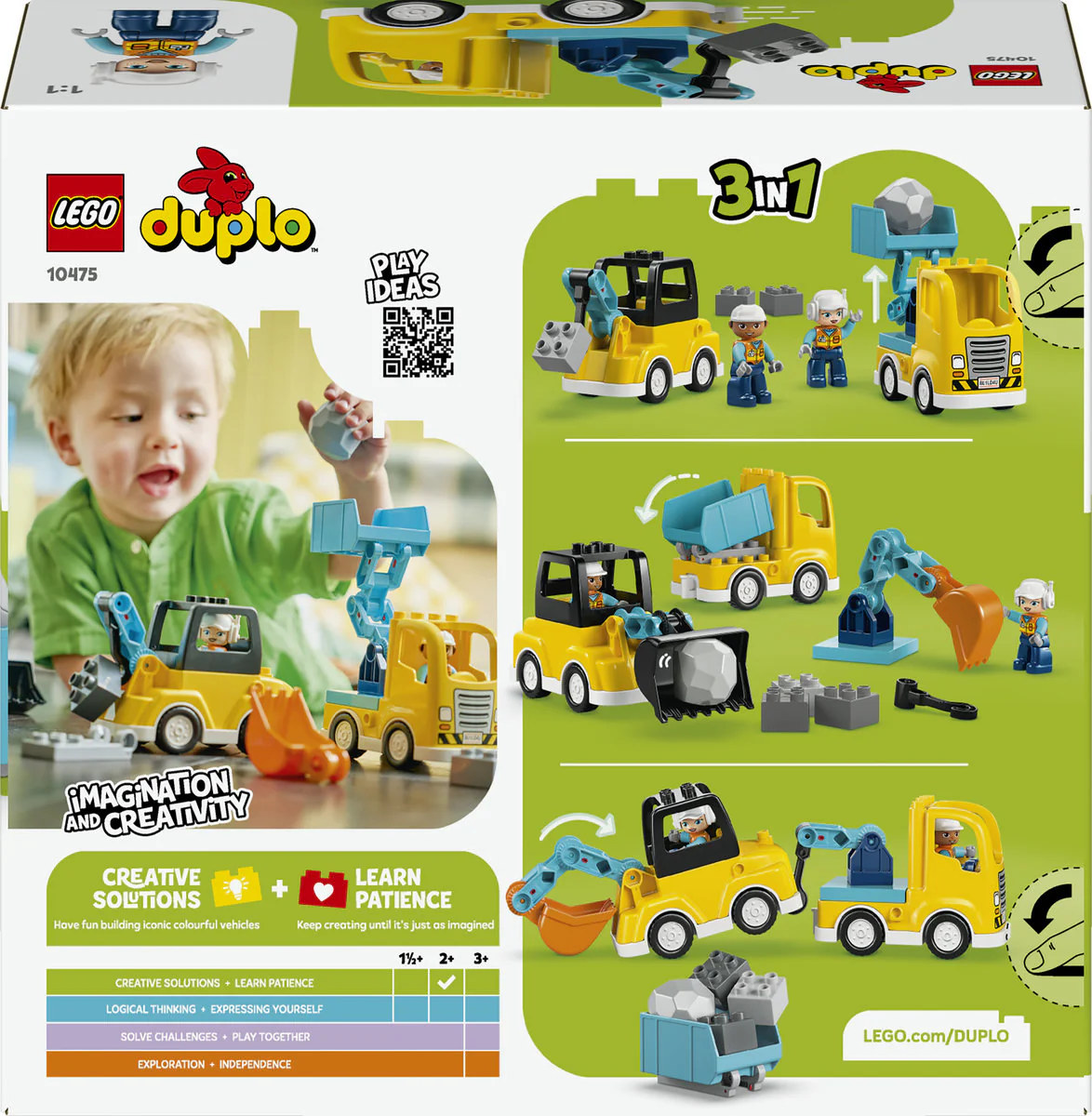 LEGO DUPLO 3 in 1 Construction Vehicles 10475 - Image 4
