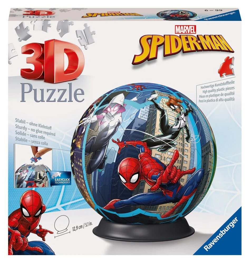 Ravensburger Spider-Man 3D Puzzle Ball 72 Piece Jigsaw Puzzle