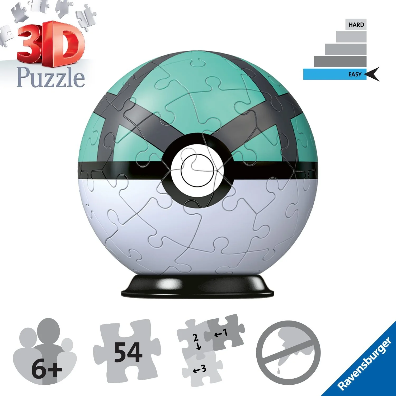 Ravensburger Pokemon Net Ball 54 Piece 3D Jigsaw Puzzle - Image 3