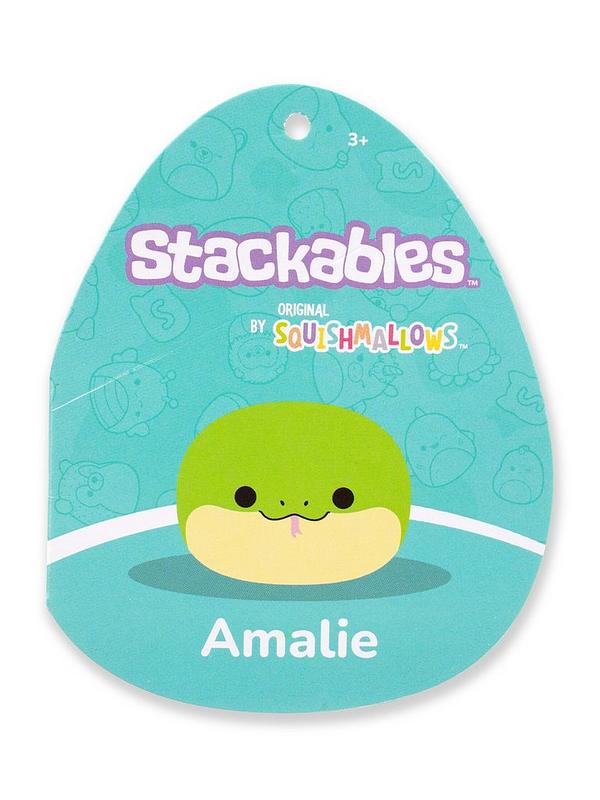 12" Squishmallow Stackables Amalie Green Snake - Image 4