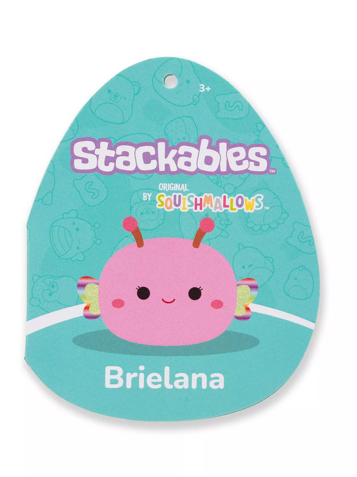 12" Squishmallow Stackables Brielana Pink Butterfly W/Gradient Wings - Image 3