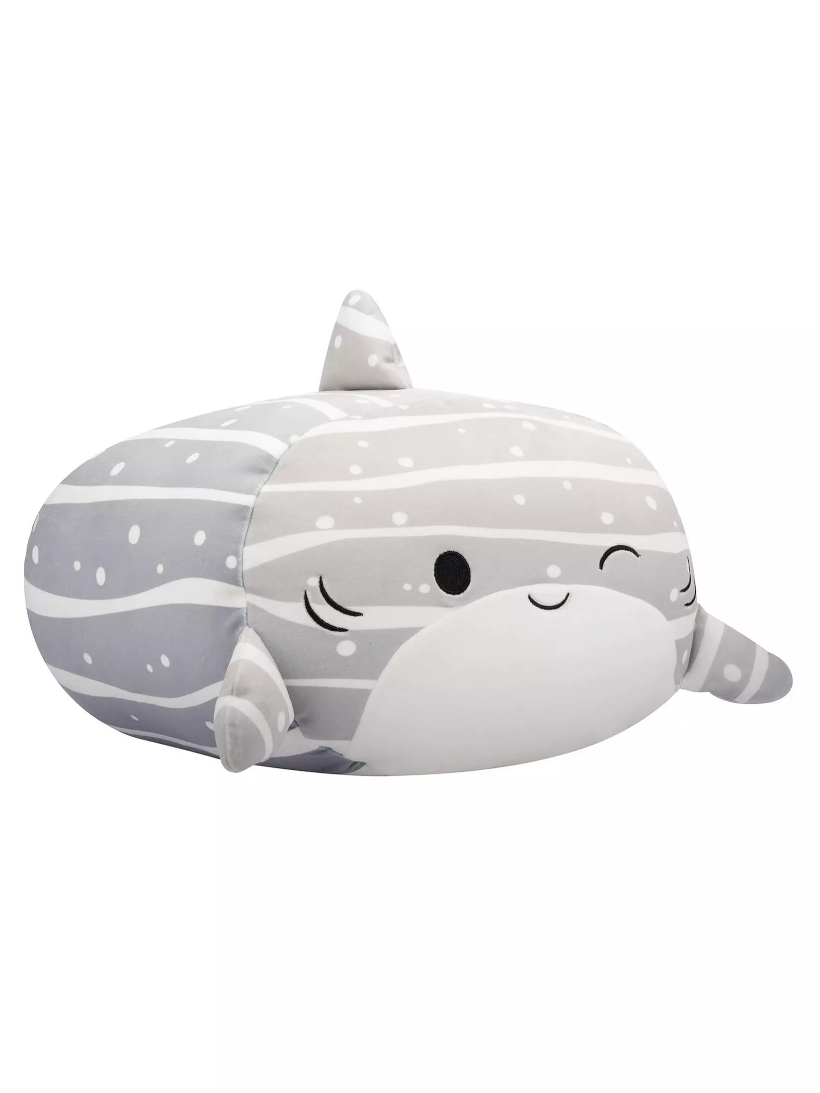 12" Squishmallow Stackables Sachie Grey Striped Whale Shark - Image 2