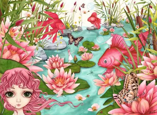 Ravensburger Minu's Pond Daydreams 500 Piece Jigsaw Puzzle - Image 2