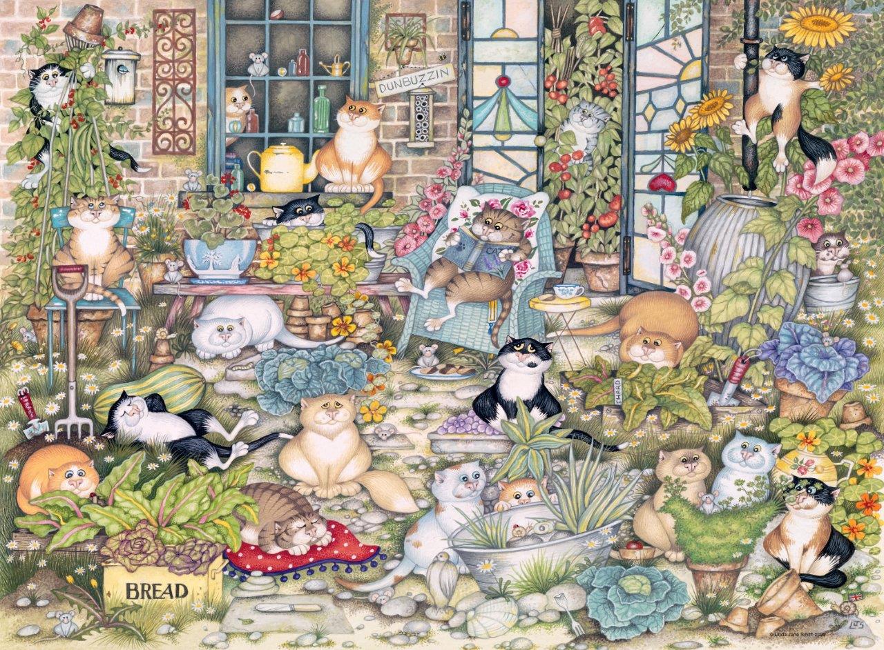 Ravensburger Crazy Cats The Good Life 500 Piece Jigsaw Puzzle - Image 3