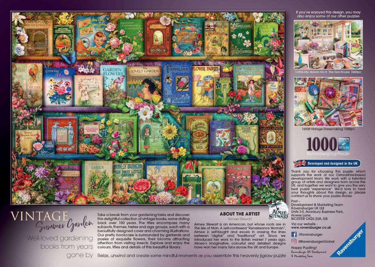 Ravensburger Vintage Summer Garden, Aimee Stewart 1000 Piece Jigsaw Puzzle - Image 2