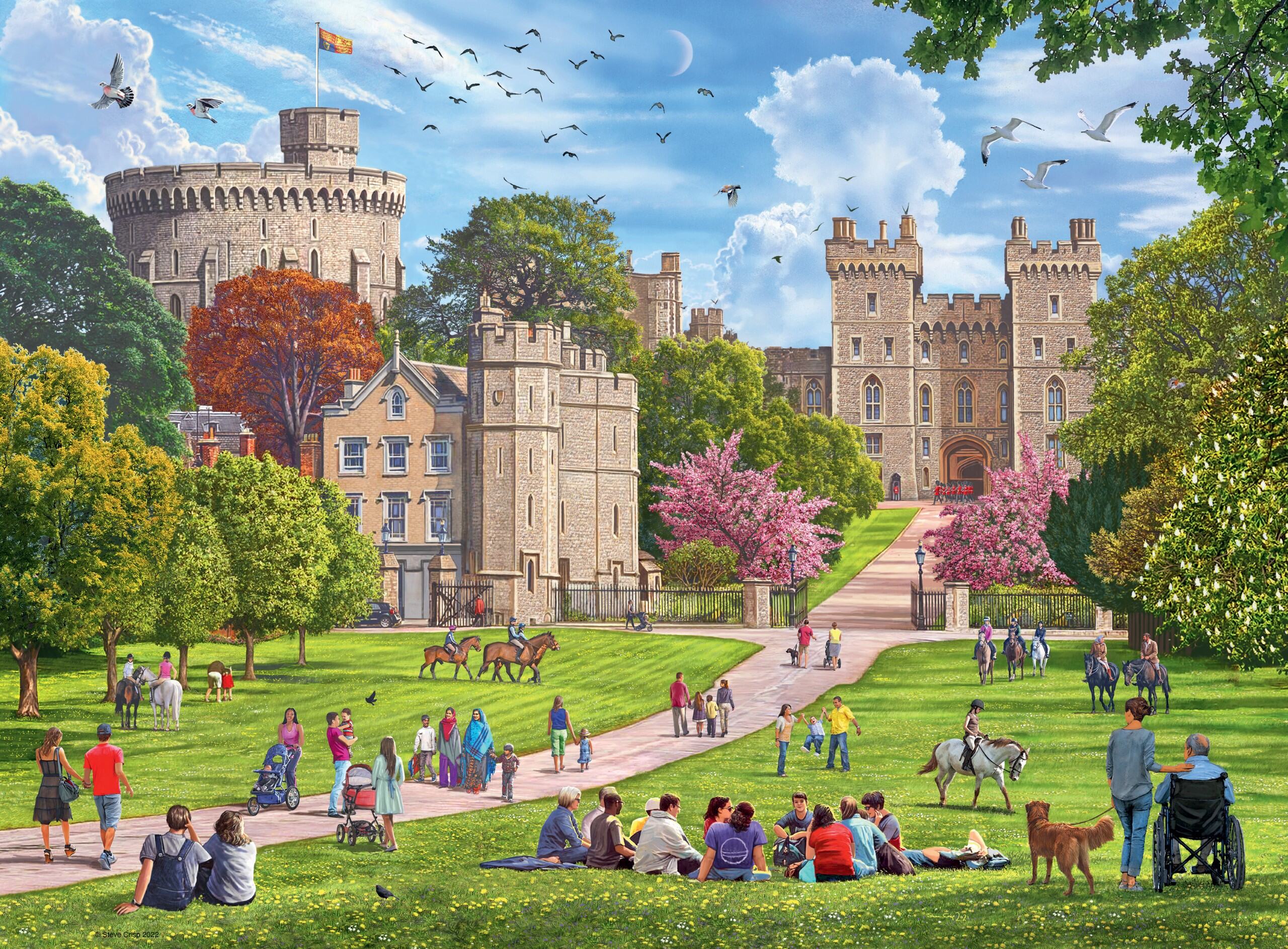 Ravensburger Happy Days No 5, Royal Residences 4x 500 Piece Jigsaw Puzzle - Image 4