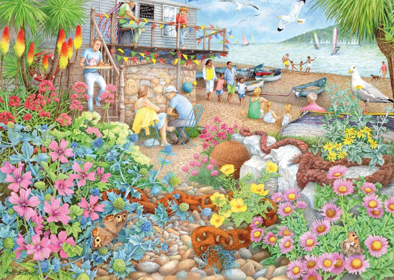 Ravensburger Cosy Café No.1, Beach Garden Café 1000 Piece Jigsaw Puzzle - Image 3