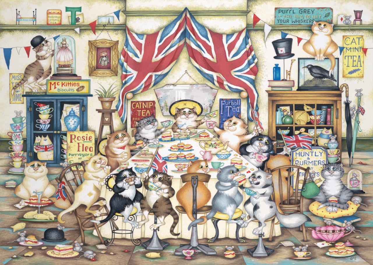 Ravensburger Crazy Cats, Afternoon at Tiddles 1000 Piece Jigsaw Puzzle - Image 3