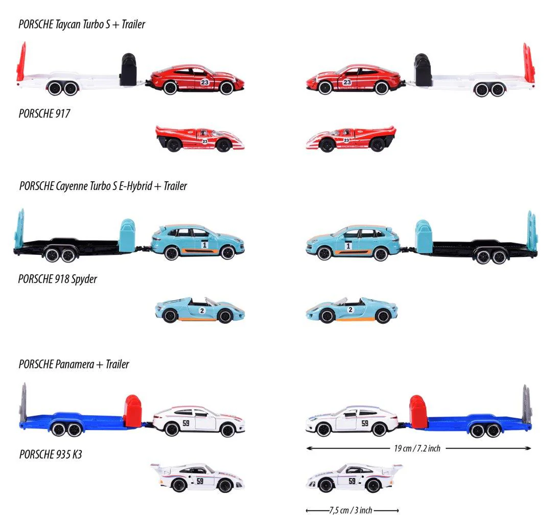 Maorette Porsche Motorsport Race Trailer Vehicle Assortment - Image 5
