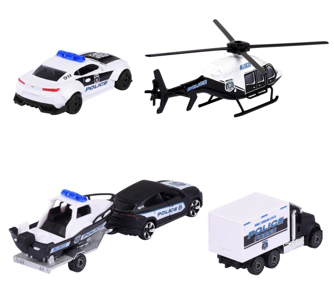 Majorette Police Force Die Cast Vehicle 4-Car Pack - Image 2