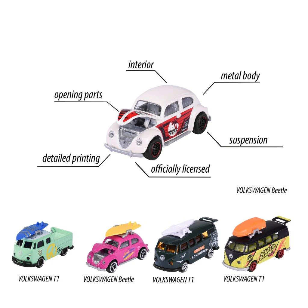 Majorette VW The Originals Die Cast Vehicle 5-Car Pack - Image 3