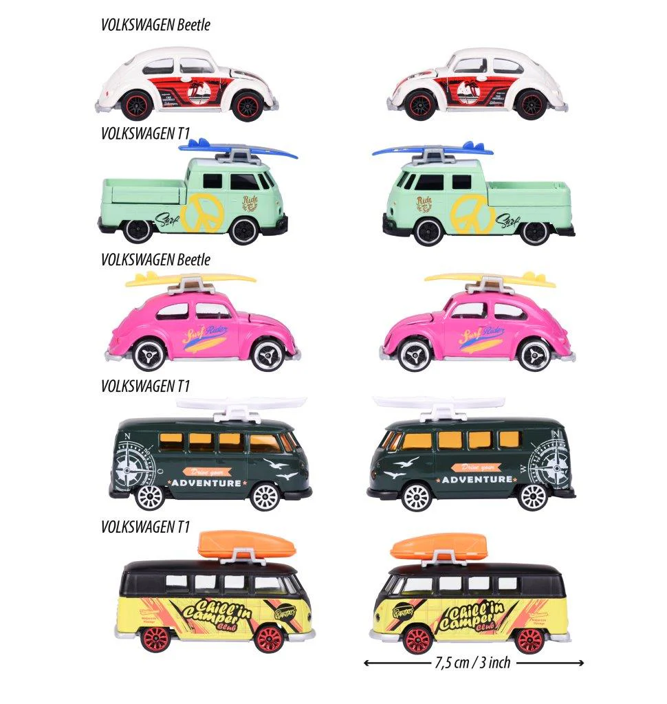 Majorette VW The Originals Die Cast Vehicle 5-Car Pack - Image 4
