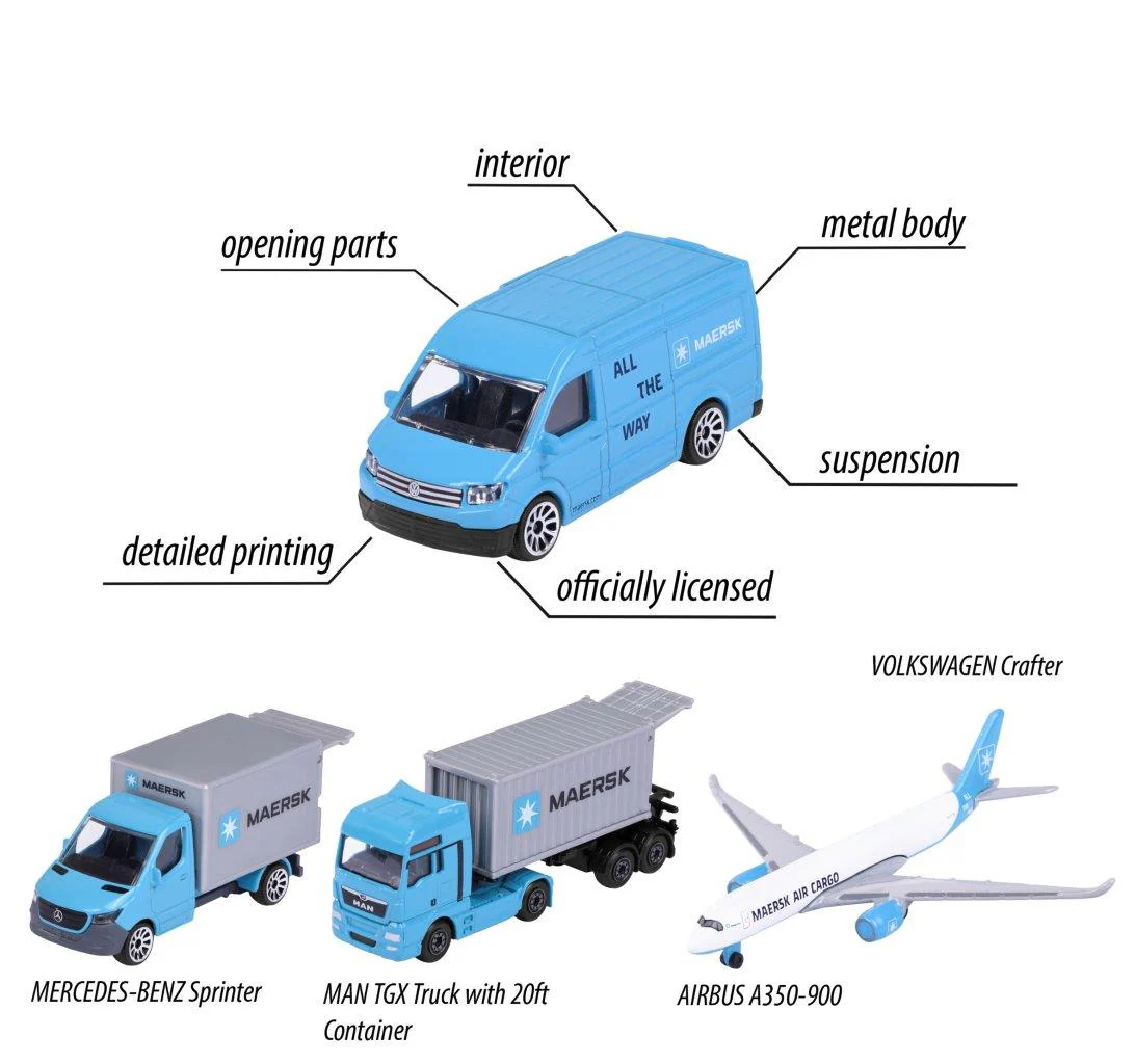 Majorette Maersk Logistics Die Cast Vehicle Gift Pack - Image 3