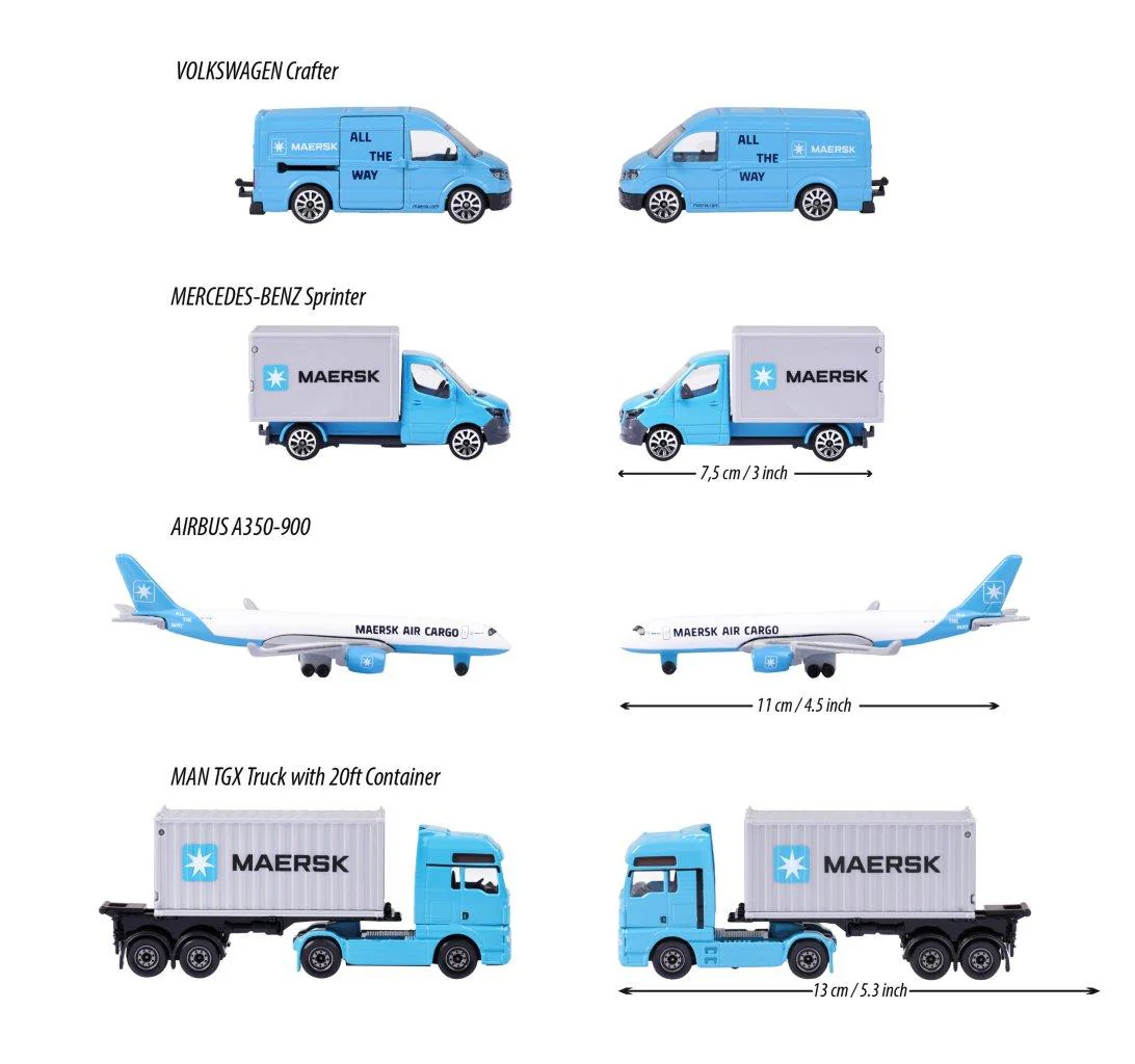 Majorette Maersk Logistics Die Cast Vehicle Gift Pack - Image 4