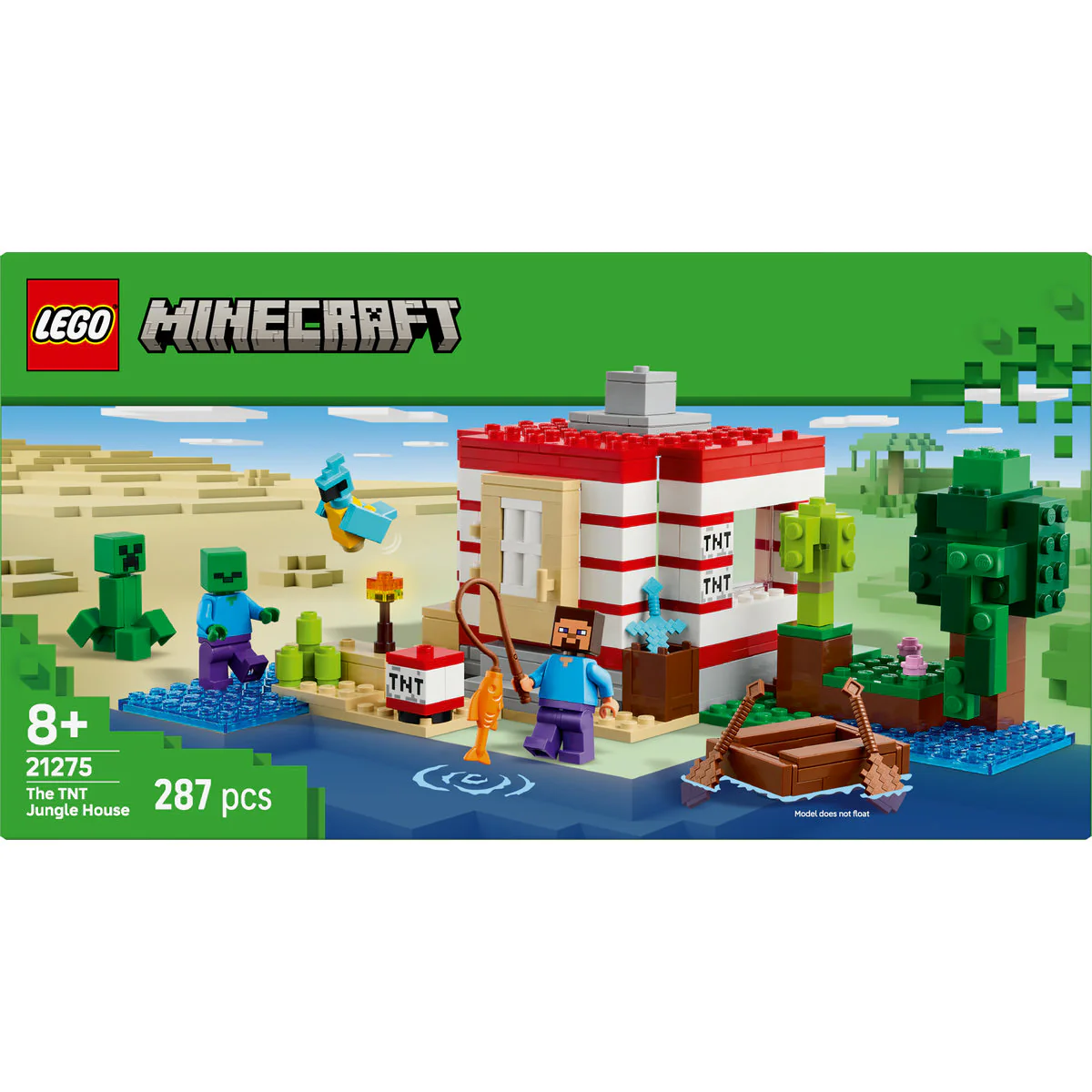 LEGO Minecraft The TNT Jungle House, Video Game Collectible Toy 21275 - Image 2