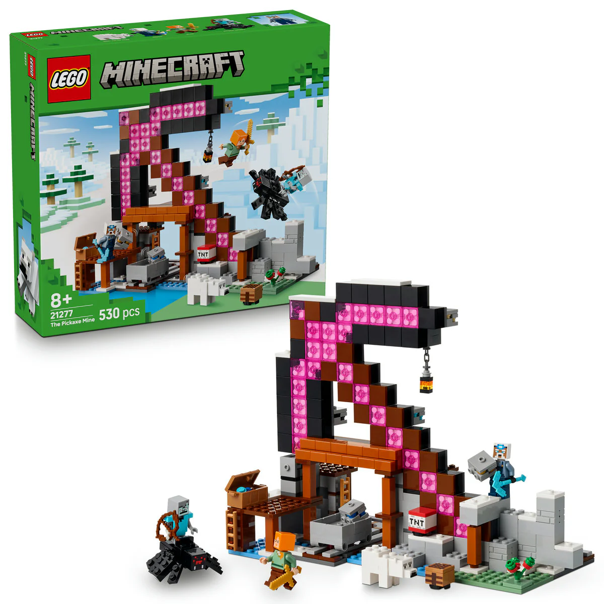 LEGO Minecraft The Pickaxe Mine Gamer-Room Decor and Axe Toy 21277 - Image 4