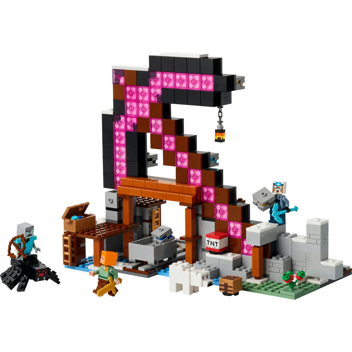 LEGO Minecraft The Pickaxe Mine Gamer-Room Decor and Axe Toy 21277 - Image 5