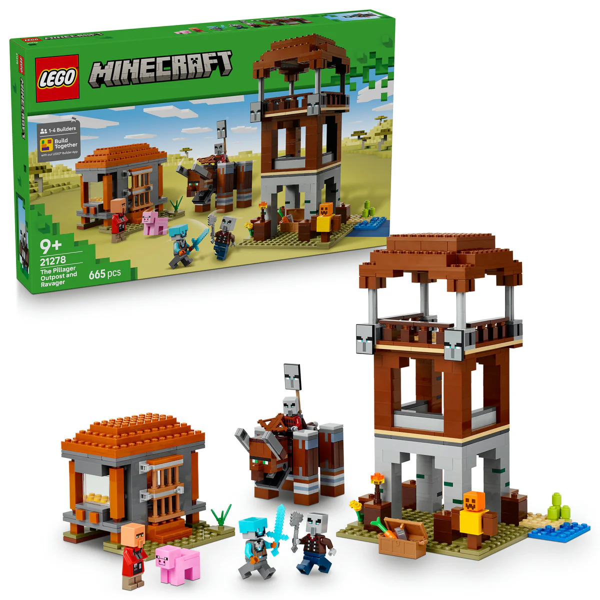 LEGO Minecraft The Pillager Outpost and Ravager Gamer Building Toy Gift 21278 - Image 4