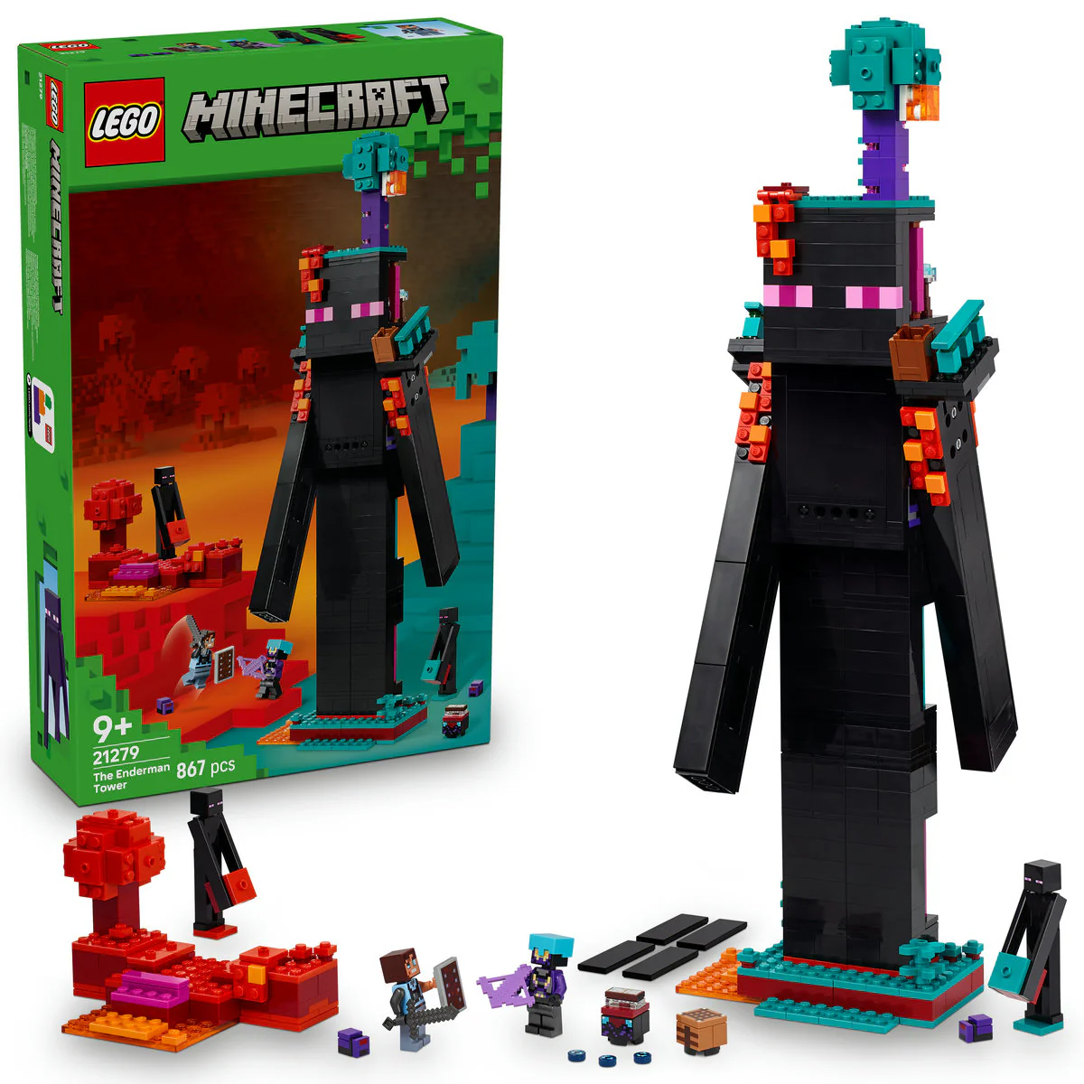 LEGO Minecraft The Enderman Tower Toy for Kids, Gamer Gift 21279 - Image 4