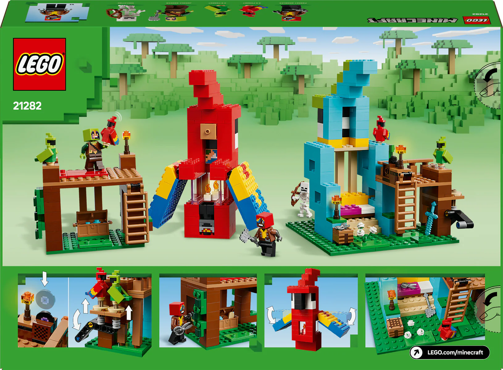 LEGO Minecraft The Parrot Houses Building Toy 21282 - Image 3