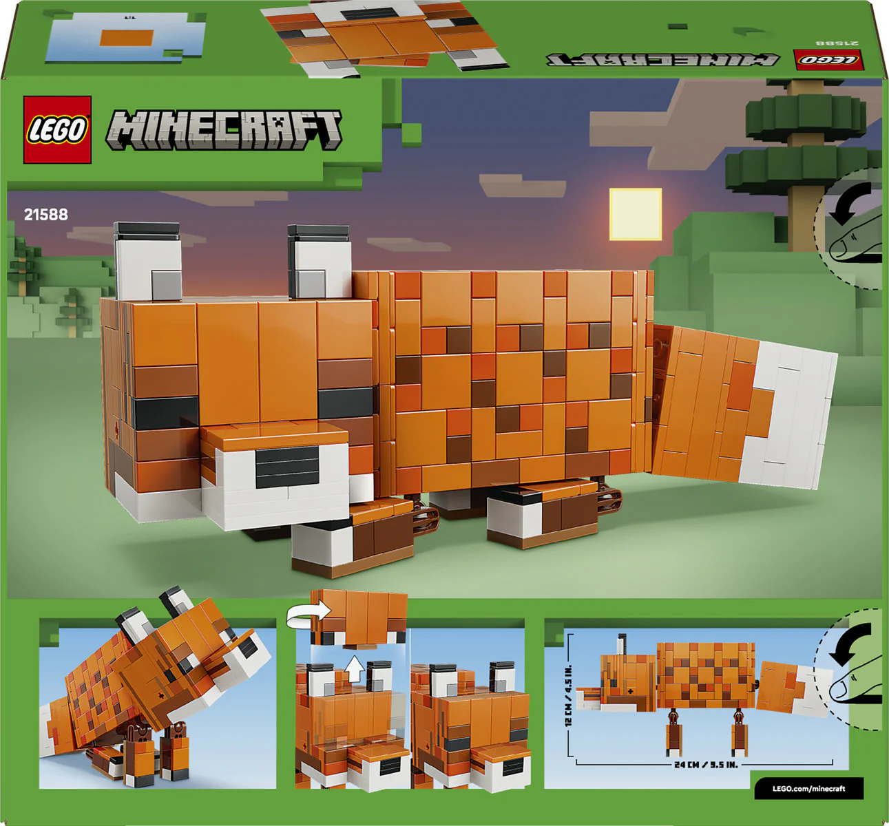 LEGO Minecraft The Fox Toy - Gaming Decor Gift 21588 - Image 4