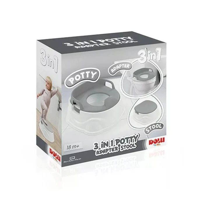 3 In 1 Potty /Adapter/Stool Grey - Image 3