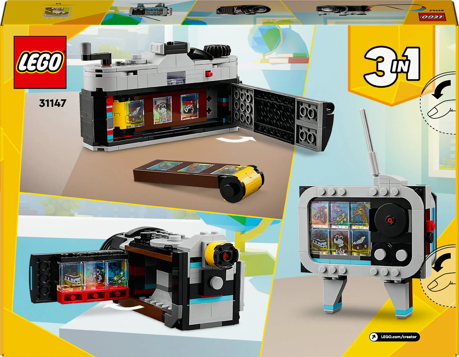 LEGO Creator 3in1 Retro Camera Toy Set 31147 - Image 3