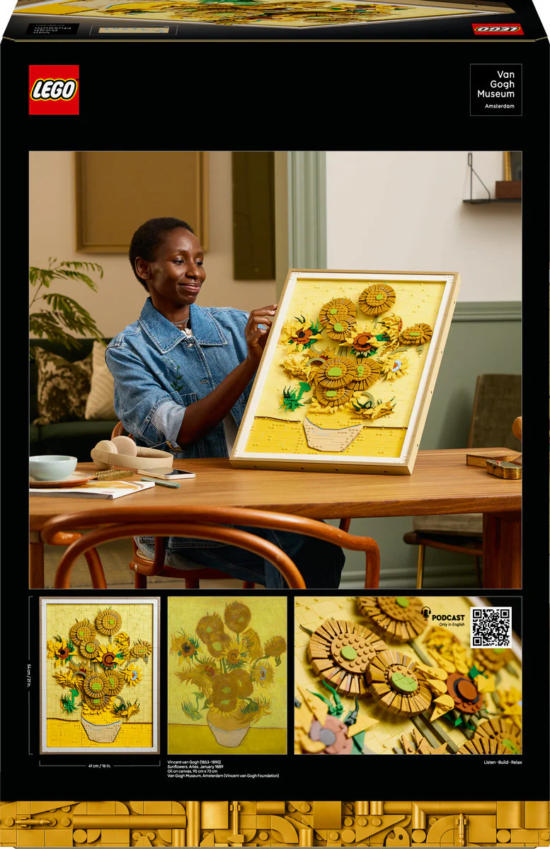 LEGO Art Vincent van Gogh – Sunflowers Wall Artwork Building Set 31215 - Image 3