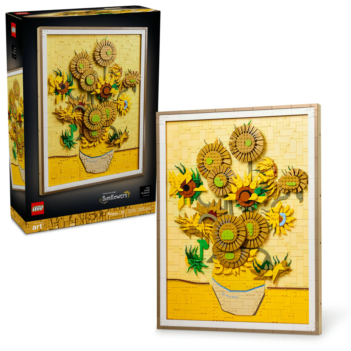 LEGO Art Vincent van Gogh – Sunflowers Wall Artwork Building Set 31215 - Image 4