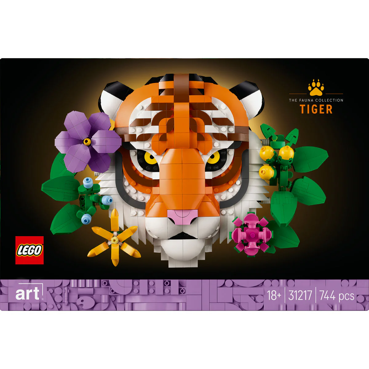 LEGO Art The Fauna Collection – Tiger, Housewarming Gift for a New Home 31217 - Image 2