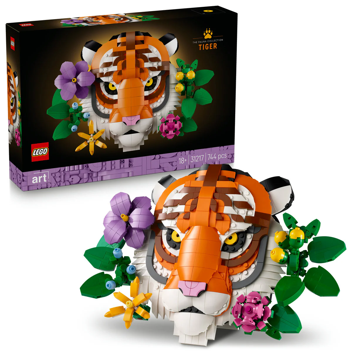 LEGO Art The Fauna Collection – Tiger, Housewarming Gift for a New Home 31217 - Image 4