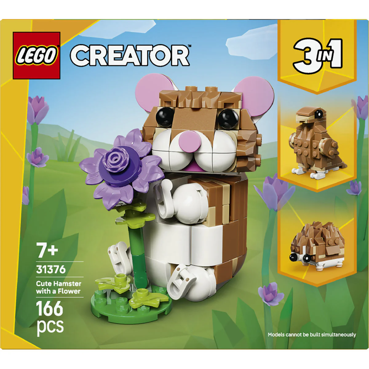 LEGO Creator 3in1 Cute Hamster with a Flower 31376 - Image 3