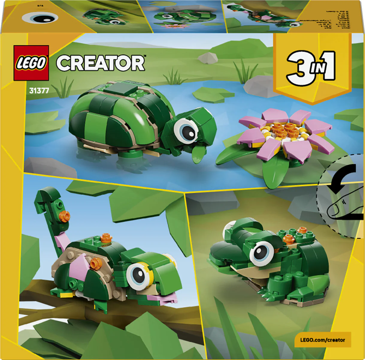LEGO Creator 3in1 Turtle with a Water Lily Flower 31377 - Image 4