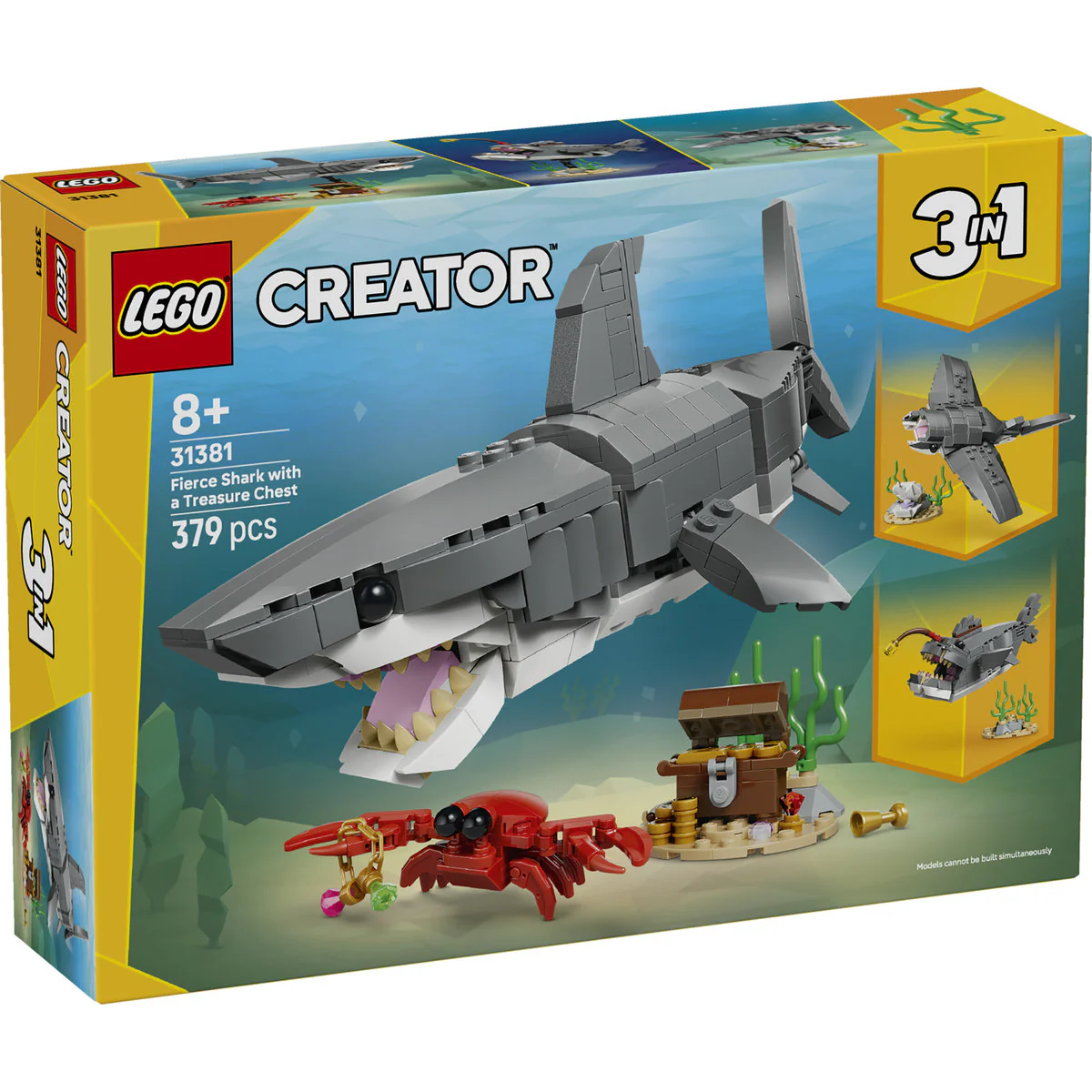 LEGO Creator 3in1 Fierce Shark with a Treasure Chest 31381 - Image 2