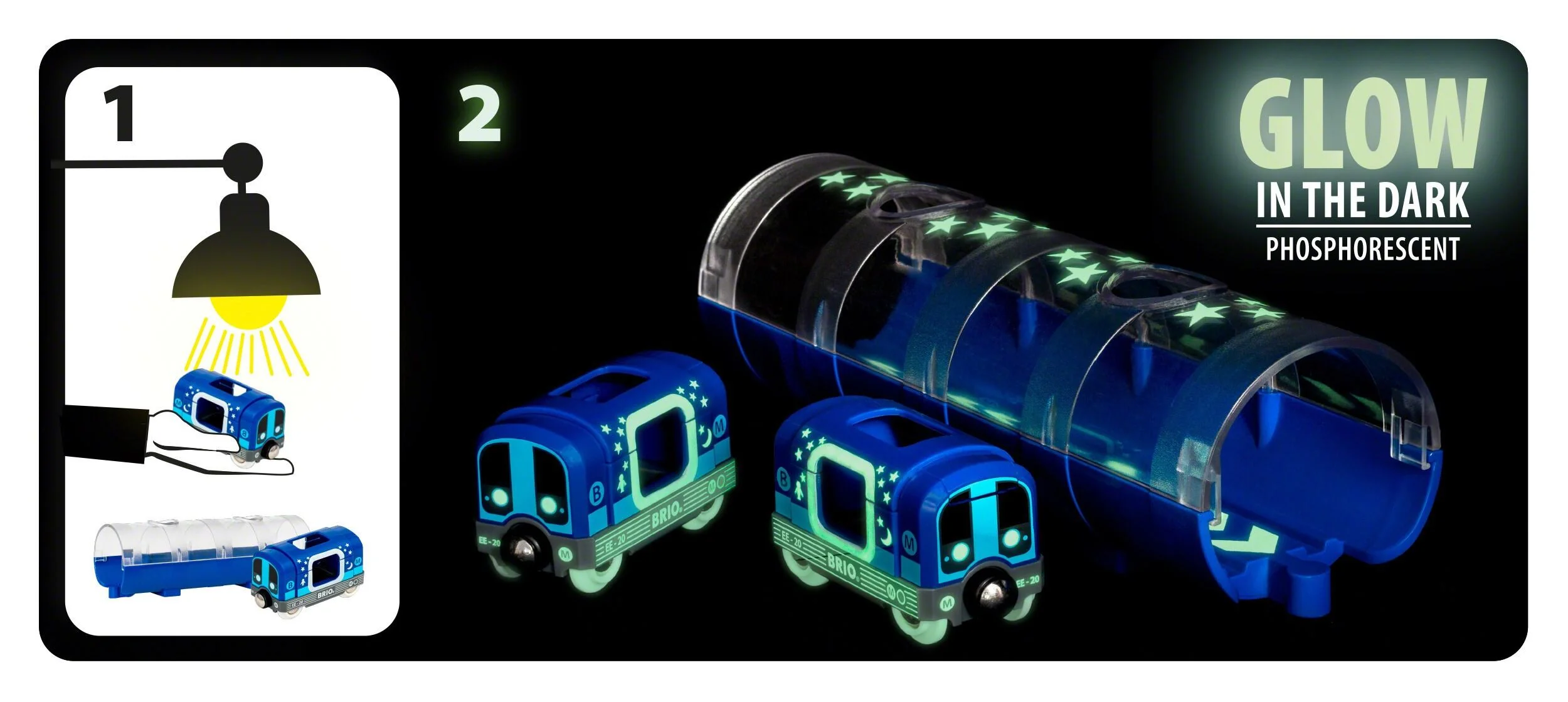 BRIO Tunnel & Glow in the Dark Metro Train - Image 3