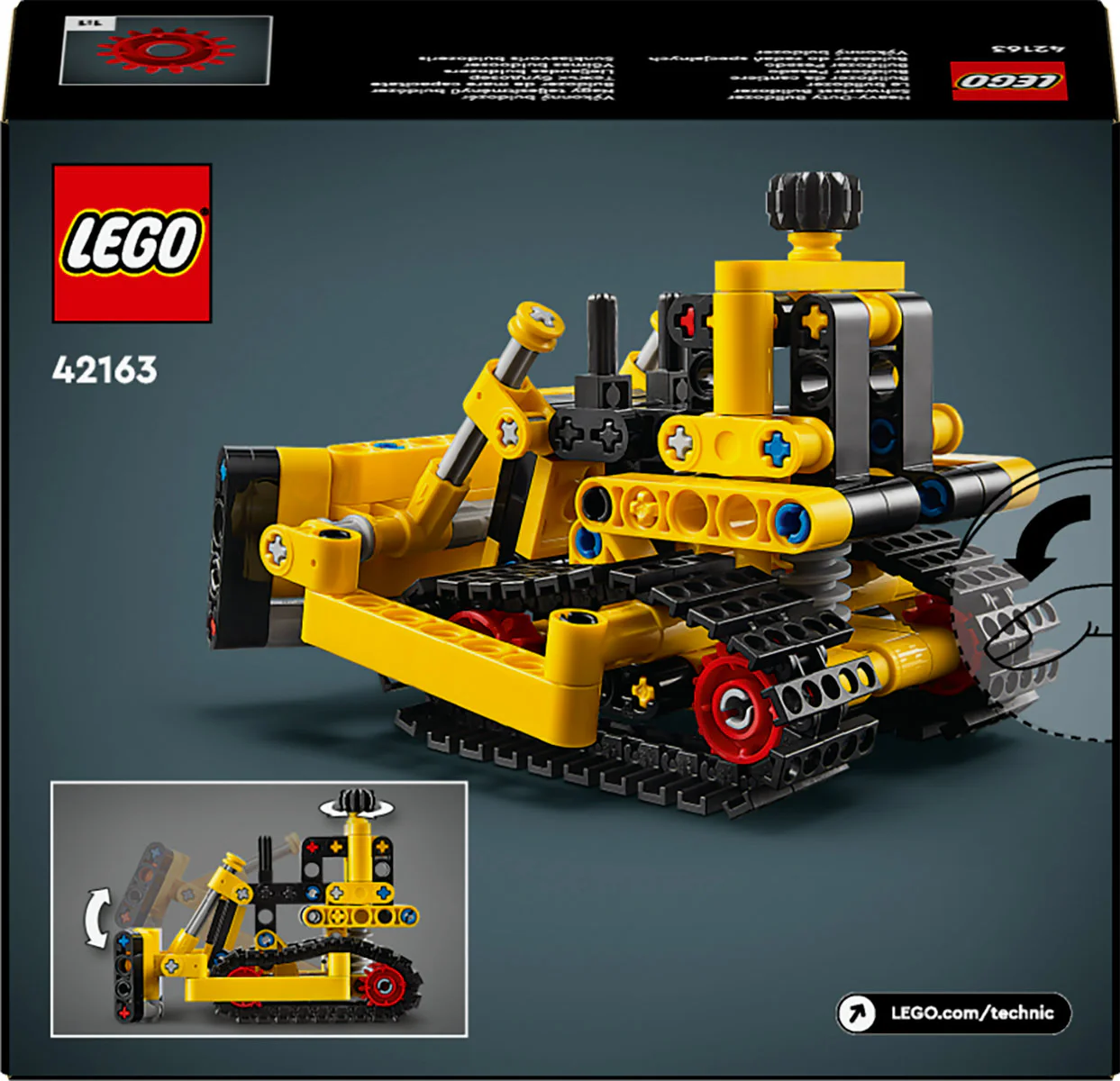 LEGO Technic Heavy-Duty Bulldozer Vehicle Toy 42163 - Image 3
