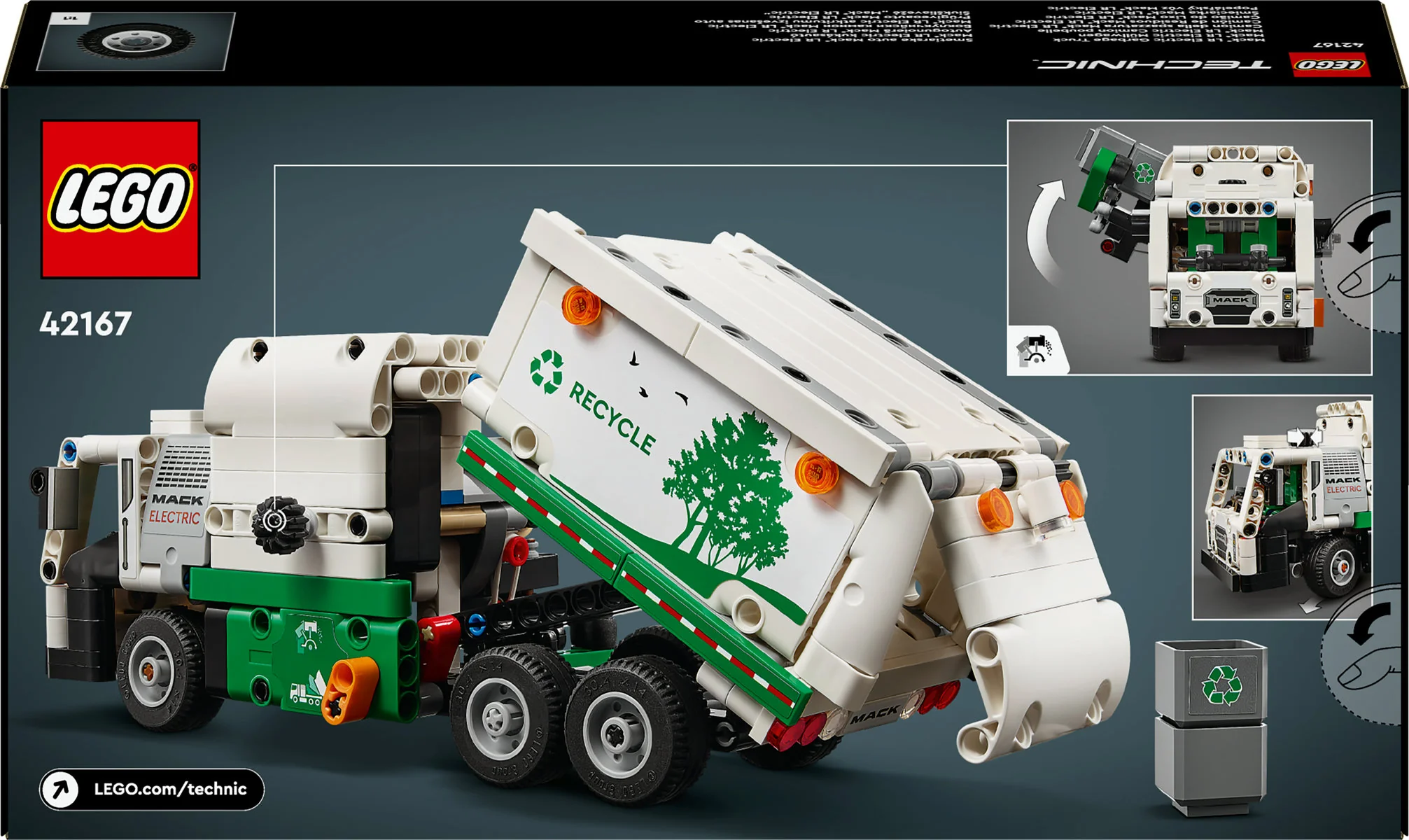 LEGO Technic Mack LR Electric Garbage Truck 42167 - Image 3