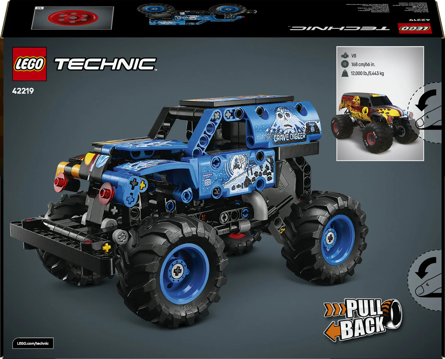 LEGO Technic Monster Jam Grave Digger Fire and Ice 42219 - Image 4